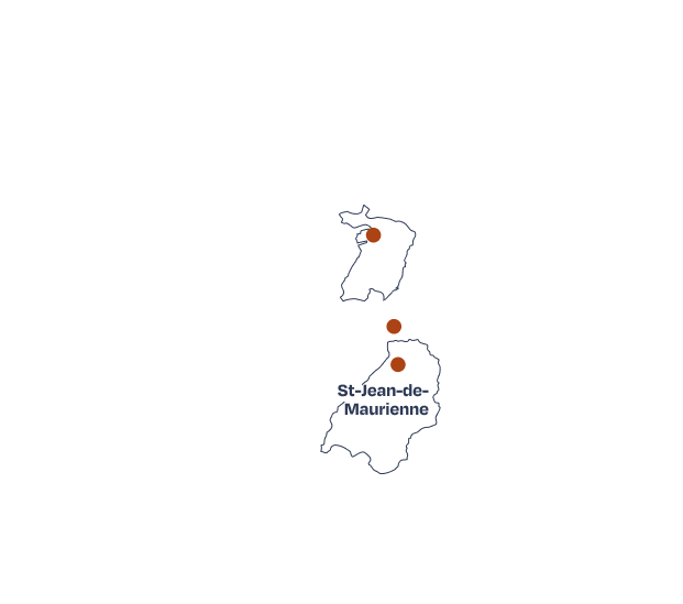 Carte du territoire de la Maurienne
