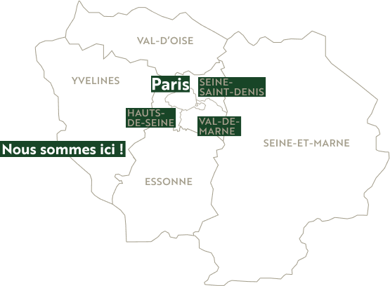 Carte montrant m'emplacement de Saint Germain