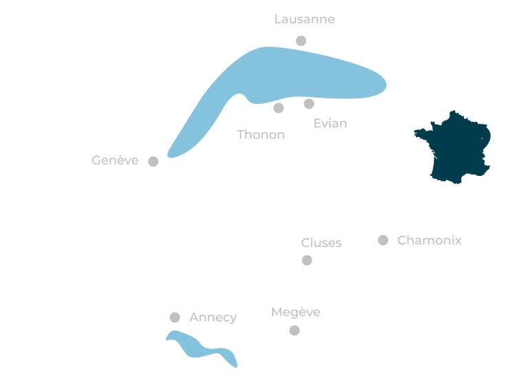 Carte localisant la station des Gets
