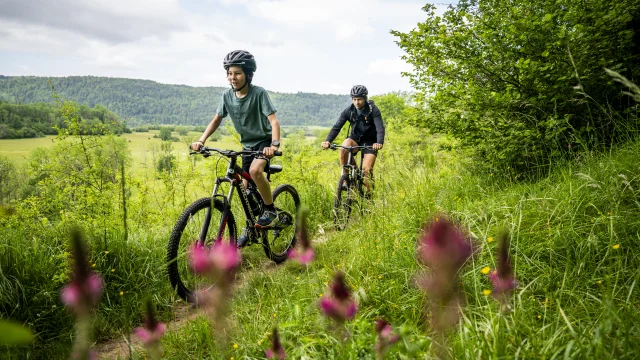 Family mountain biking in the great outdoors