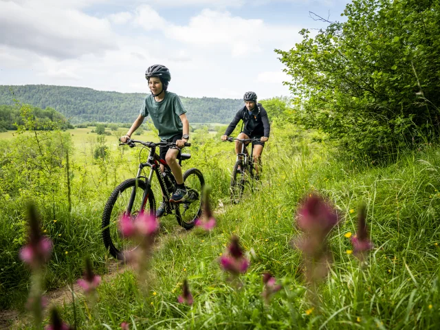 VTT en pleine nature en famille