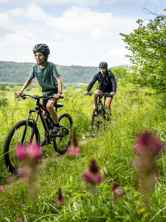VTT en pleine nature en famille