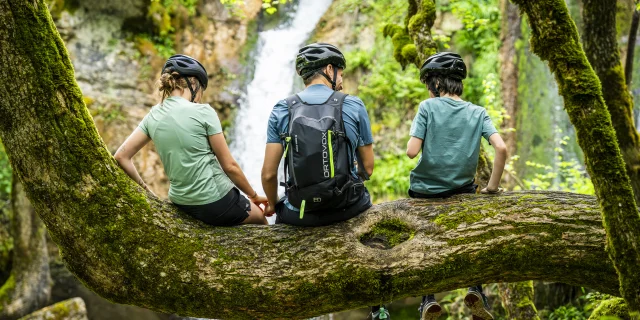 Family mountain biking in the great outdoors