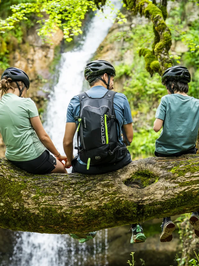 Family mountain biking in the great outdoors