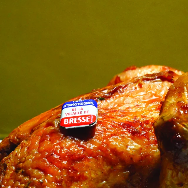 Poulet de Bresse roti