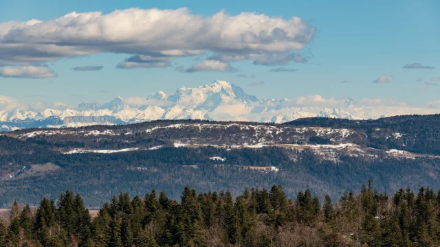 Vue du Belvédère de Planachat, sur le Plateau d'Hauteville