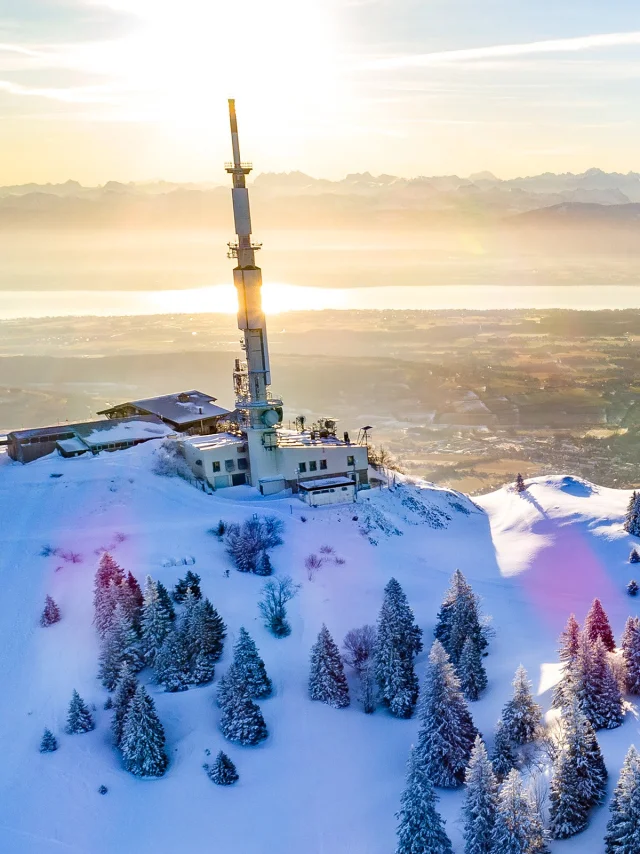 Paysage du Mont Rond en hiver