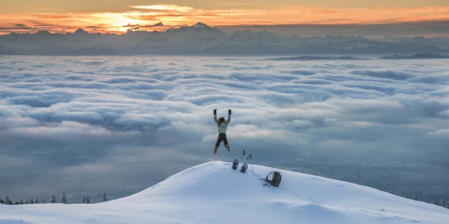 Outdoor Schneeschuhwandern