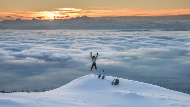 Outdoor Schneeschuhwandern