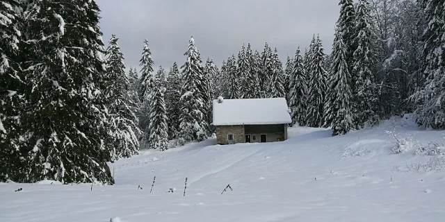 Paysage de Giron en hiver