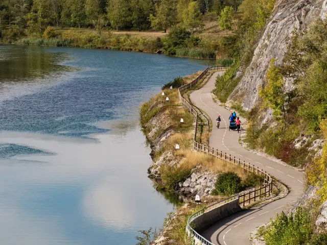 ViaRhôna l'EuroVelo at Masigienu-de-Rives, in Ain