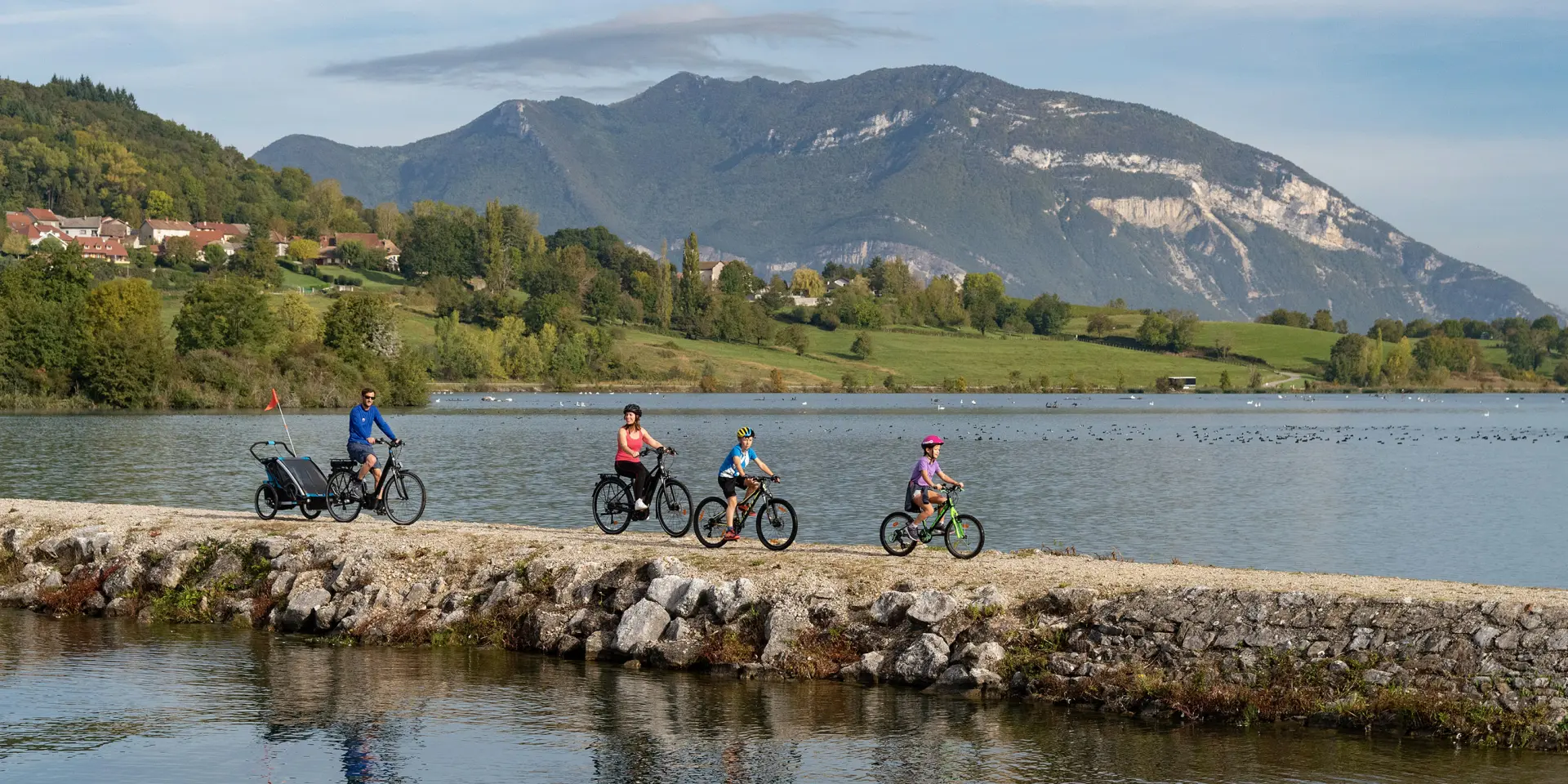 ViaRhôna l'EuroVelo at Masigienu-de-Rives, in Ain