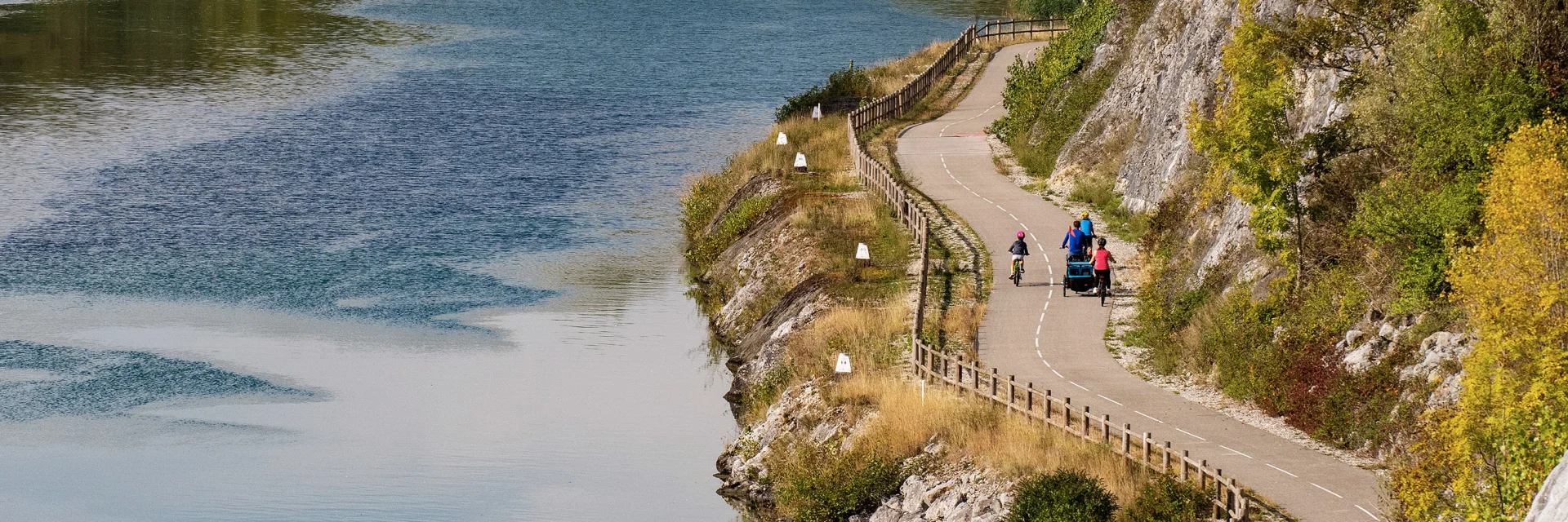 ViaRhôna l'EuroVelo à Masigienu-de-Rives, dans l'Ain