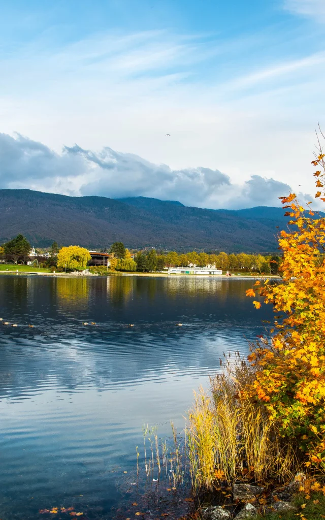 Lac de Divonne-les-Bains en automne