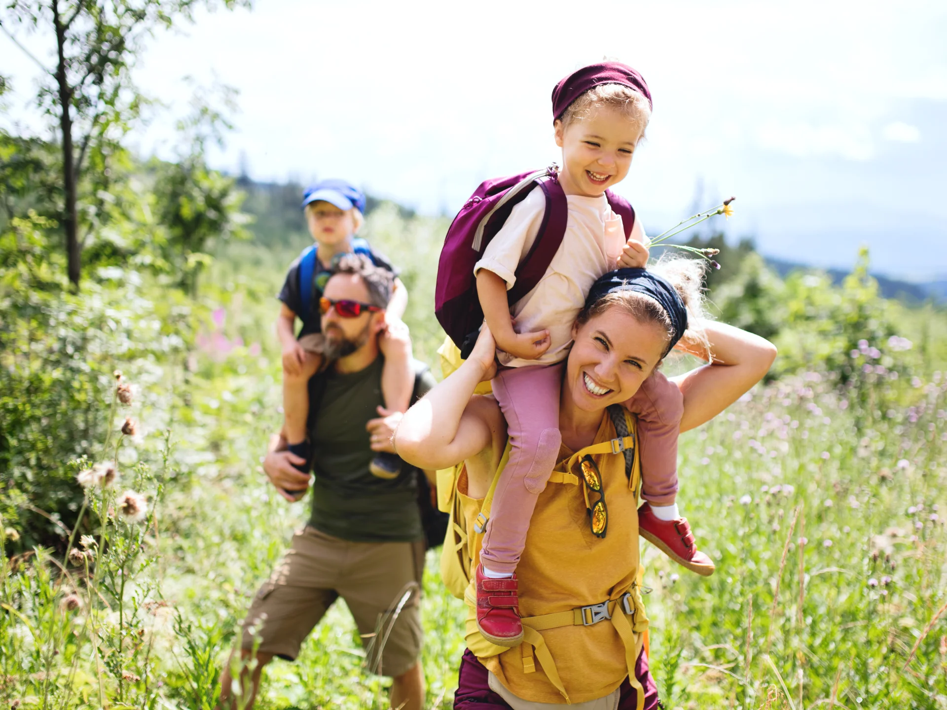 Balade en famille en pleine nature