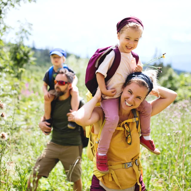 Family outing in the heart of nature