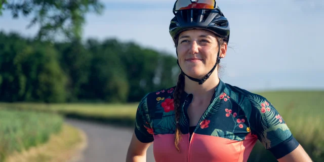 Cycliste dans l'Ain