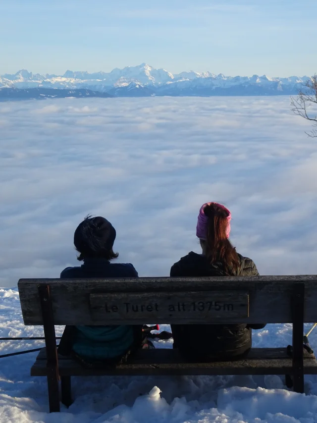 Vue sur le mont Blanc du Turet, Monts Jura