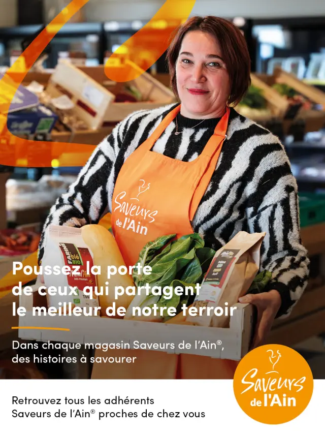 Insertion pub Saveurs de l'Ain - Commercante