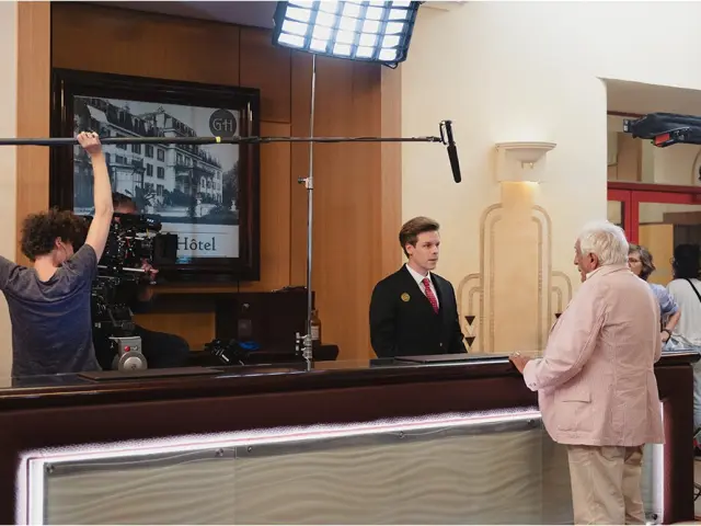 Tournage de film à Divonne-les-Bains, dans l'Ain