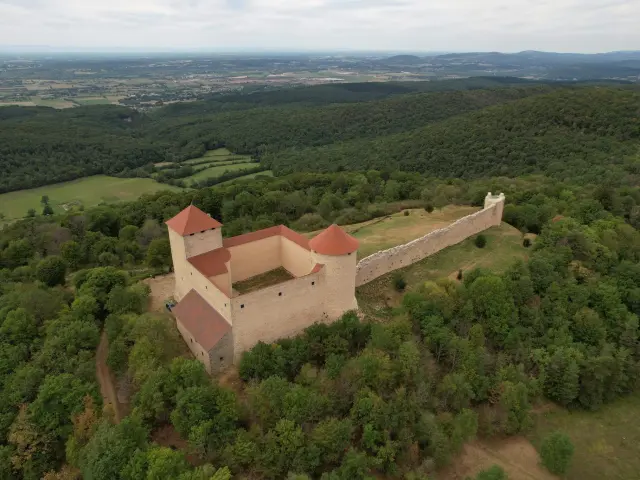 Château de sAllymes vue du ciel