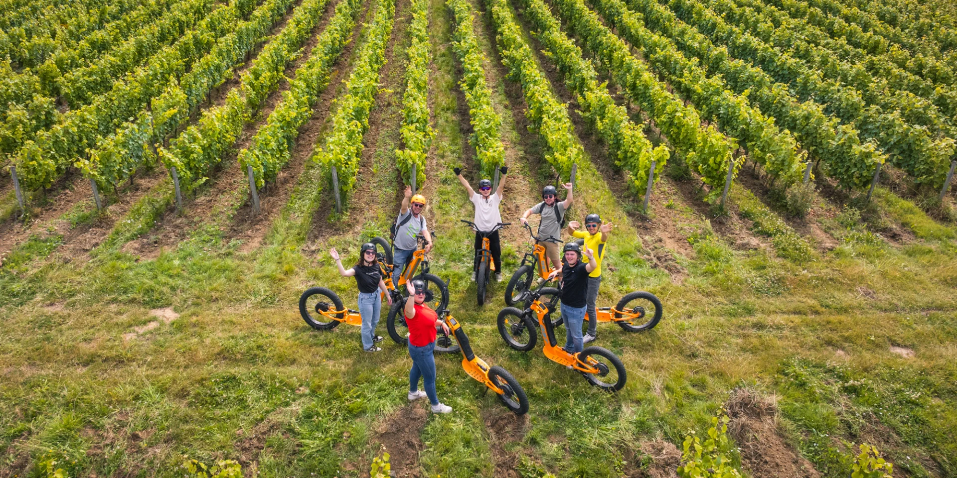 séminaires incentive teambuildings trottinettes dans les vignes à Rochecorbon avec Trottxway