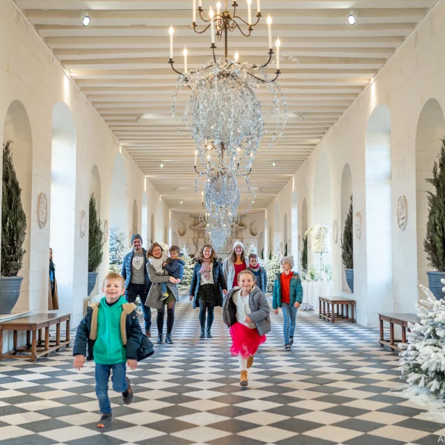 Noël au pays des châteaux. Château de Chenonceau, en Touraine.