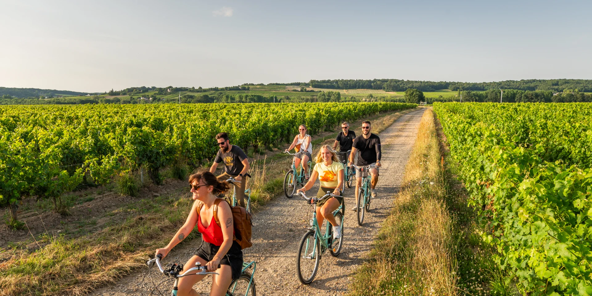 Fietsen in de wijngaarden - Clan in Chinon