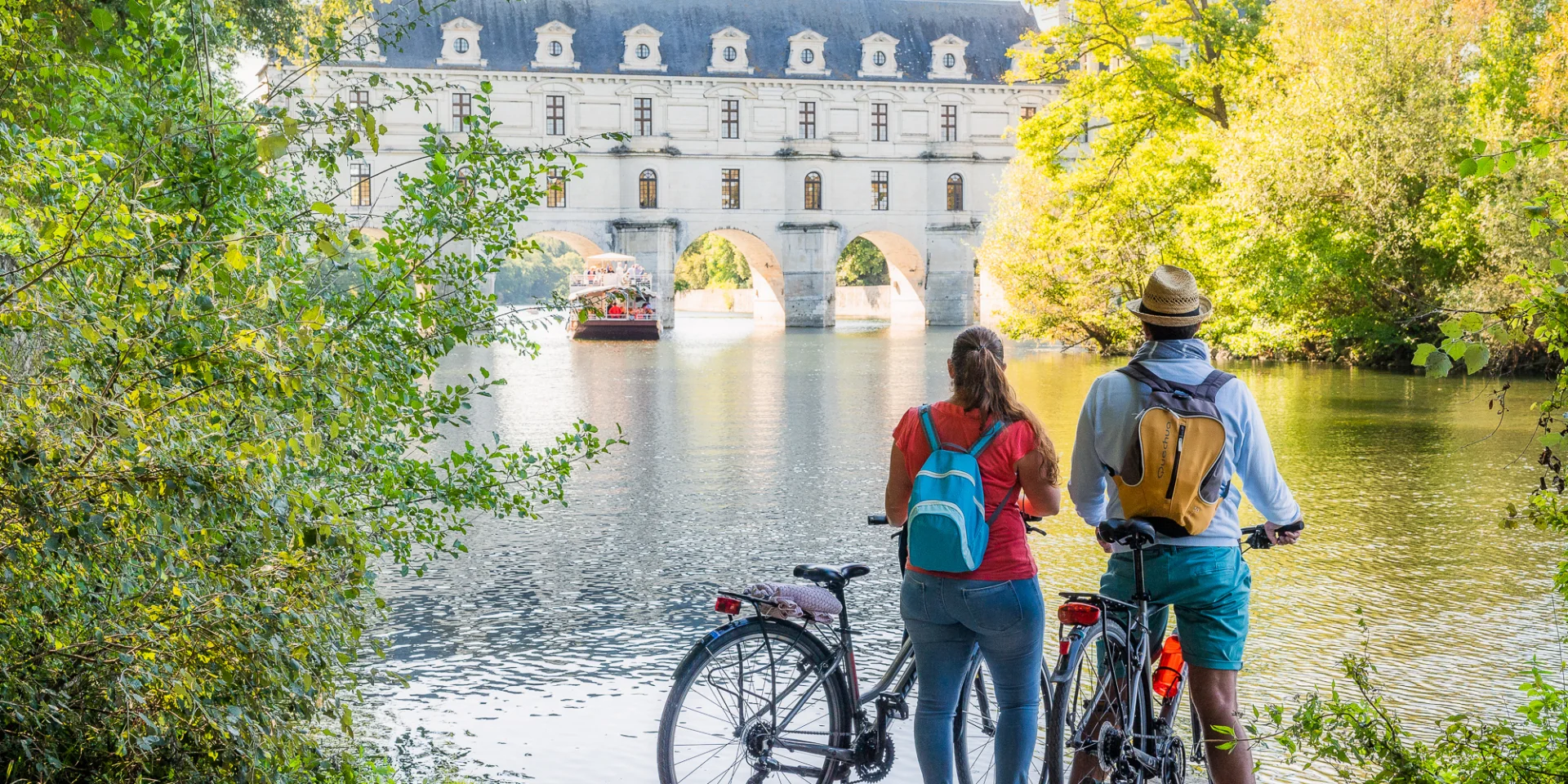 Cher op de fiets naar kasteel Chenonceau