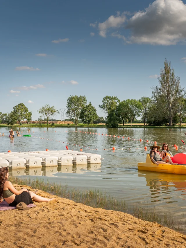 baignade au camping municipal de Bourgueil