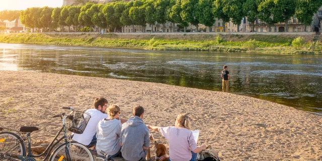Vélo à Chinon - Plage