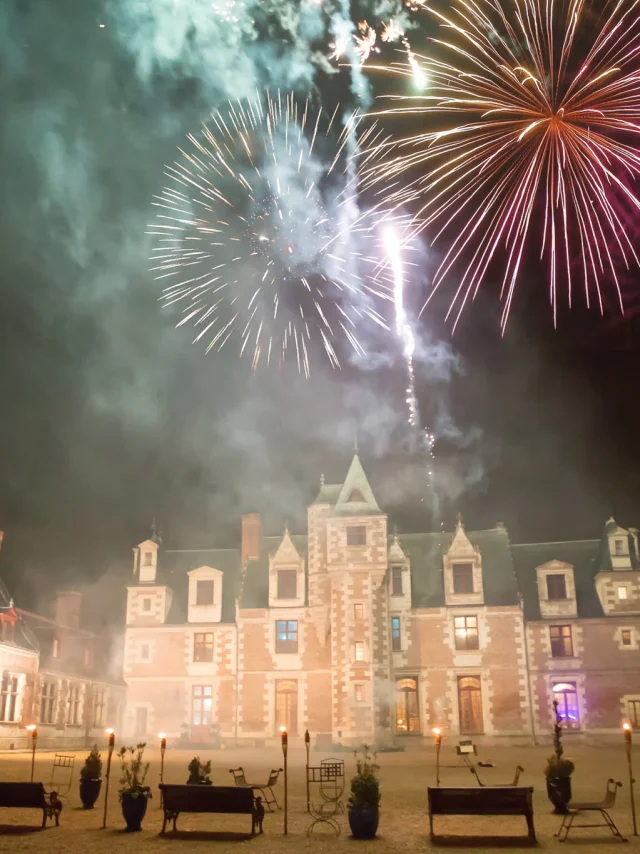 Feu d'artifice au château de Jallange