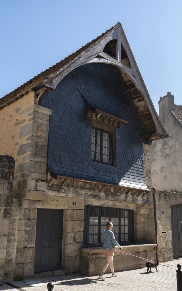 Vue extérieure de la maison à l'étal dans le quartier Saint-Léonard