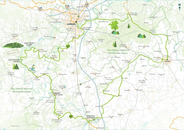 Carte de la boucle de la Petite Reine