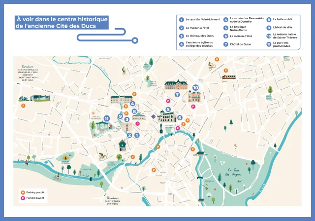 Plan Centre Historique Alencon