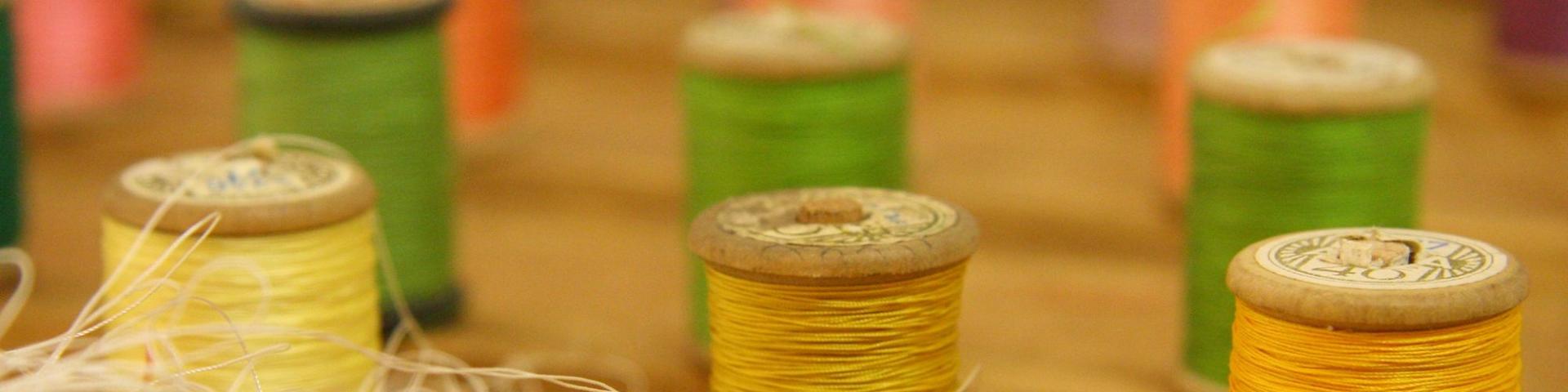 Spools of thread at the Musée de la Broderie