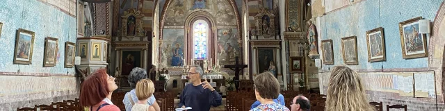 Visite de l'Église d'Ancinnes par Monsieur ALLEAUME à l'occasion des animations estivales de l'Office de Tourisme - juillet 2023