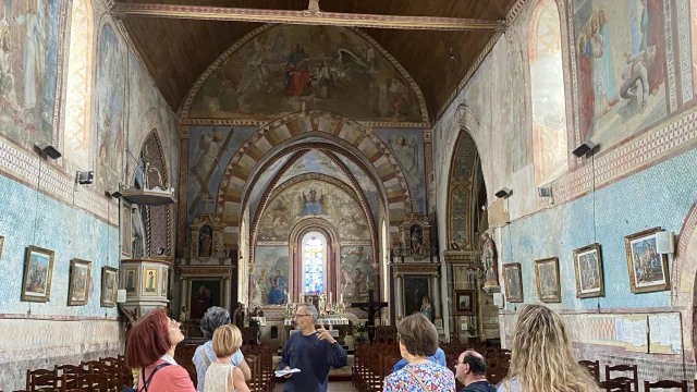 Visite de l'Église d'Ancinnes par Monsieur ALLEAUME à l'occasion des animations estivales de l'Office de Tourisme - juillet 2023