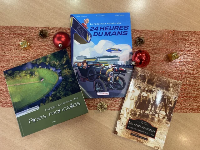 Livres disponibles à la boutique de l'Office de Tourisme des Alpes Mancelles
