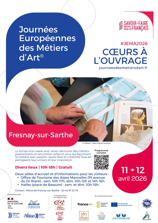 Journées Européennes des Métiers d'Art - Fresnay-sur-Sarthe - samedi 11 et dimanche 12 avril 2026
