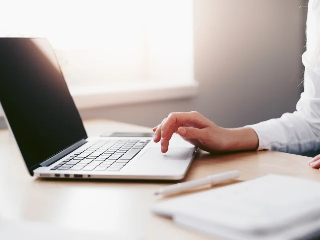Business Woman Working On Laptop In Her Office Picjumbo Com