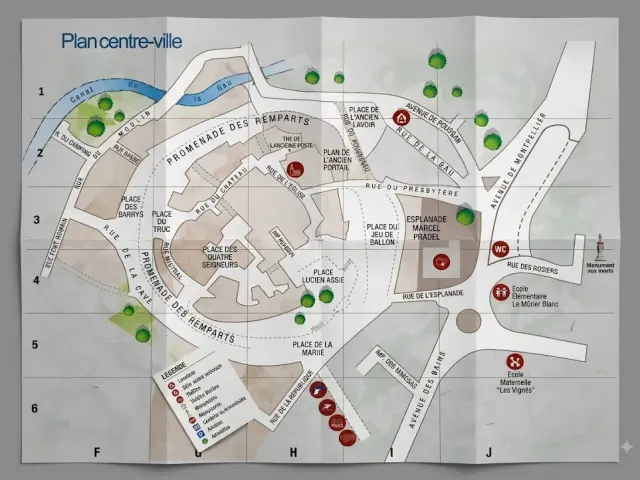 Plan De La Ville De Balaruc Le Vieux