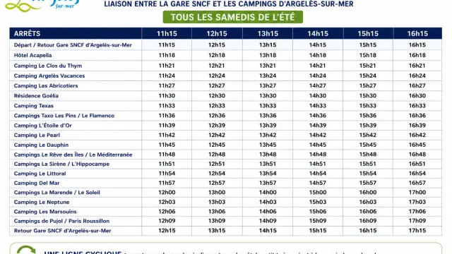 Grille Horaire Campings Tour