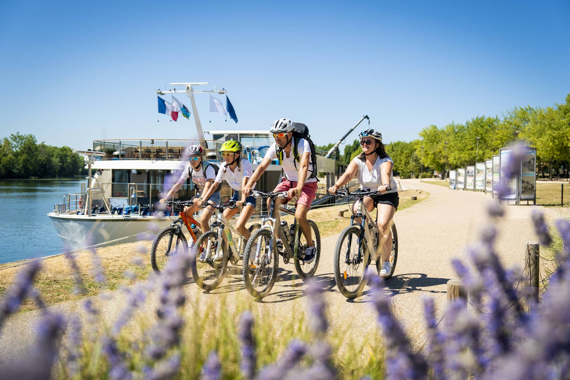 Balade à vélo au fil de la Saône sur L'Escampette