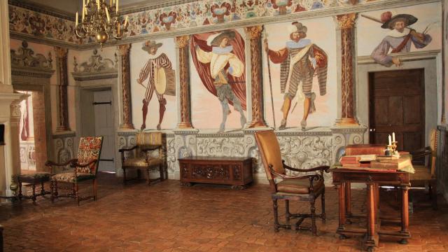 Frescoes at the Château de Fléchères