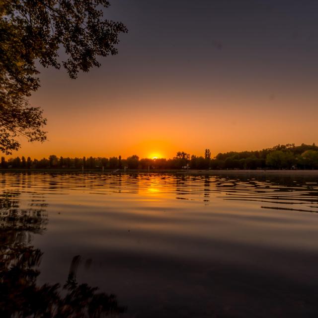 Sunset on the Saône at Trévoux