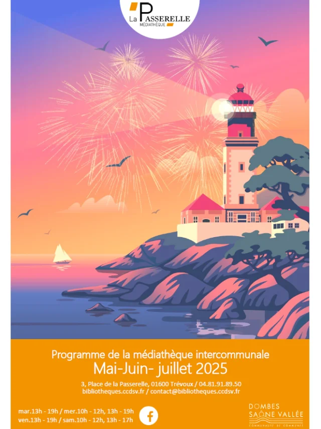 Programme Médiathèque Trévoux Mai-Juillet 2025