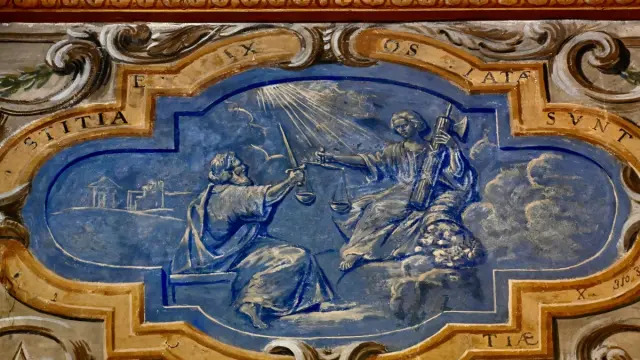 Décors de la Salle d'audience du Parlement de Dombes à Trévoux