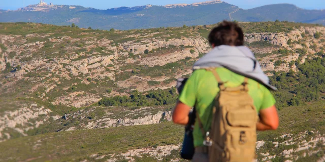 Randonneur dans le garlaban