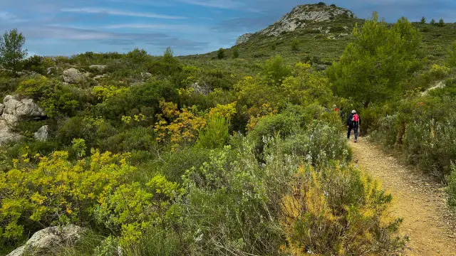 randonneurs dans le garlaban